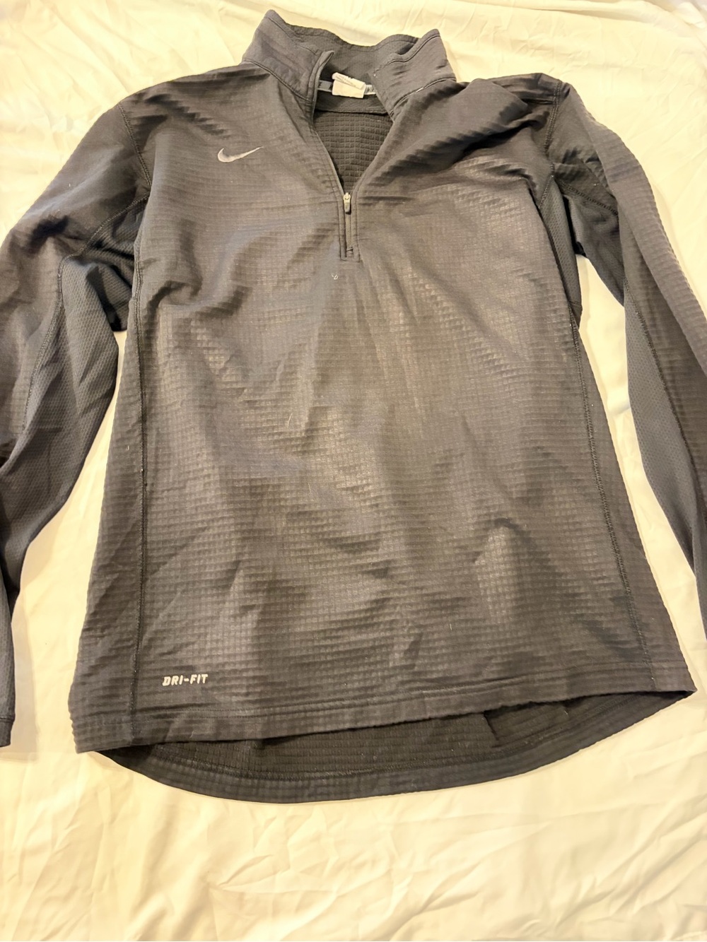 Nike Gray Lightweight Dri-FIT 1/4 Zip Training Jacket